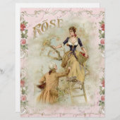 Romantic Paris Lovers pink shabbychic (Front/Back)