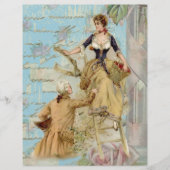 Romantic Paris Lovers Shabbychic blue (Front)