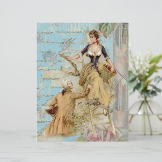 Romantic Paris Lovers Shabbychic blue (Standing Front)