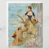 Romantic Paris Lovers Shabbychic blue (Front/Back)