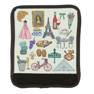 Romantic Paris Luggage Handle Wrap
