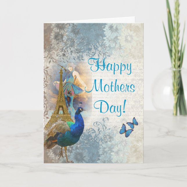 Romantic Paris  mothers day Card (Front)
