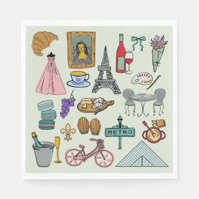 Romantic Paris Napkins (Front)