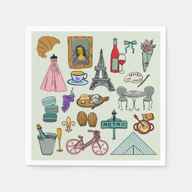 Romantic Paris Napkins (Front)