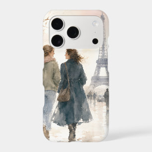 Romantic Paris Street Scene Print iPhone 17 Pro Case