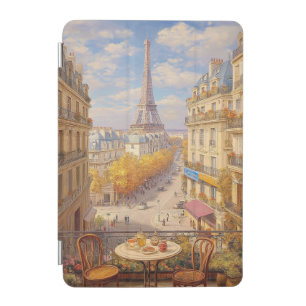 Romantic Parisian Balcony View Oil Painting iPad Mini Cover