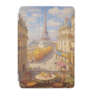 Romantic Parisian Balcony View Oil Painting iPad Mini Cover