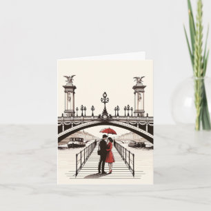Romantic Parisian Love Card - Celebrate Your Love