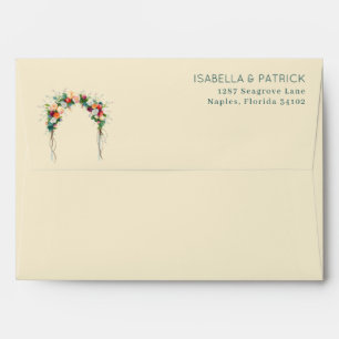 Romantic Pastel Floral Arch Envelope