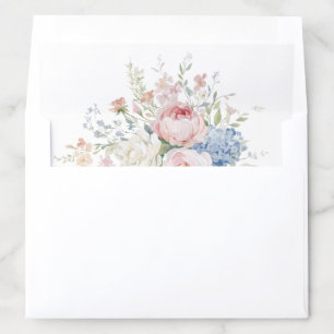 Romantic Pastel Floral Wedding Envelope Liner