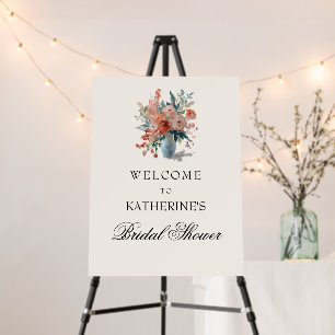 Romantic Pastel Flower Bridal Shower Double Sided Foam Board