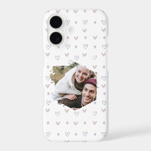 Romantic Pastel Heart Couple Love Photo Collage  iPhone 17 Case