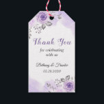 Romantic Pastel Purple Floral Thank You Gift Gift Tags<br><div class="desc">Romantic Pastel Purple Floral Thank You Gift Tags</div>