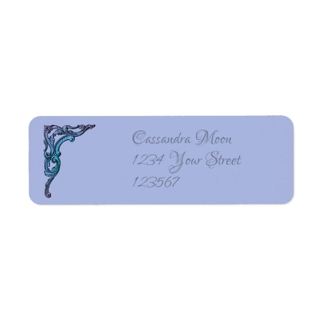 Romantic Pastel Steampunk Return Address Label (Front)