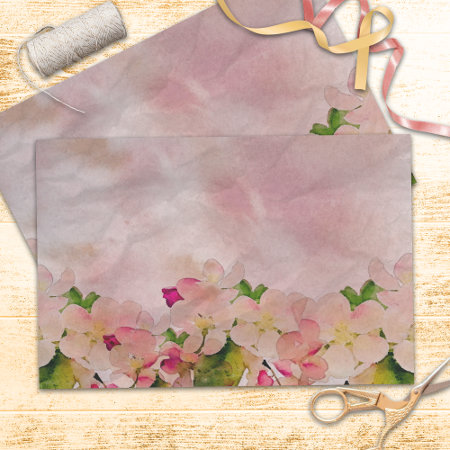 Romantic Pastel Watercolor Cherry Blossoms