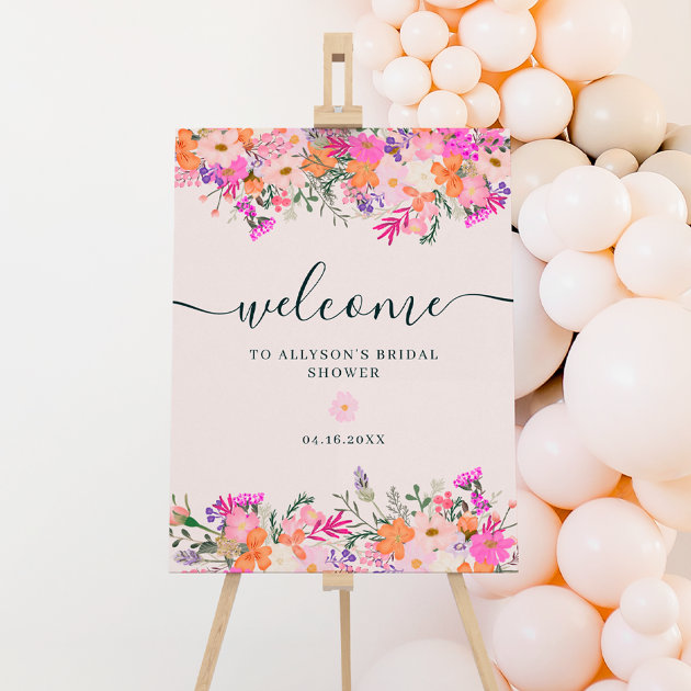 Romantic Pastel Wild Flowers Spring Welcome Foam Board Zazzle   Romantic Pastel Wild Flowers Spring Welcome Foam Board R 7cu3yh 630 