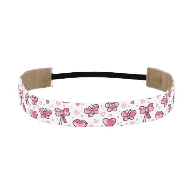 romantic pattern athletic headband (Front)