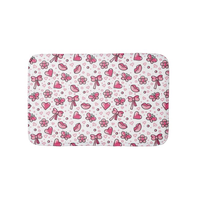 romantic pattern bathroom mat (Front)
