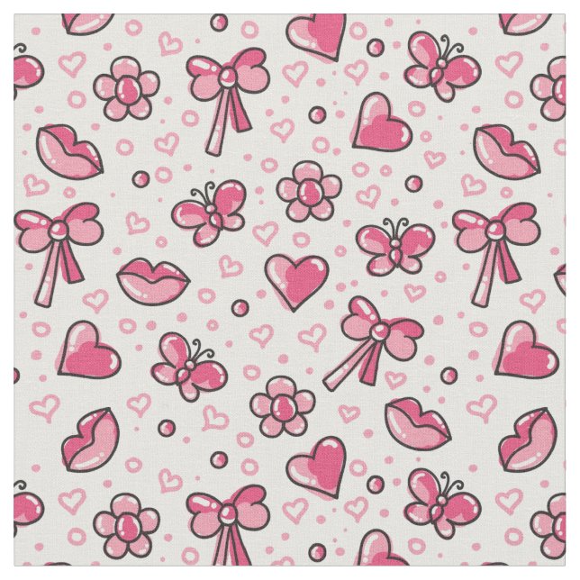 romantic pattern fabric (Close Up)