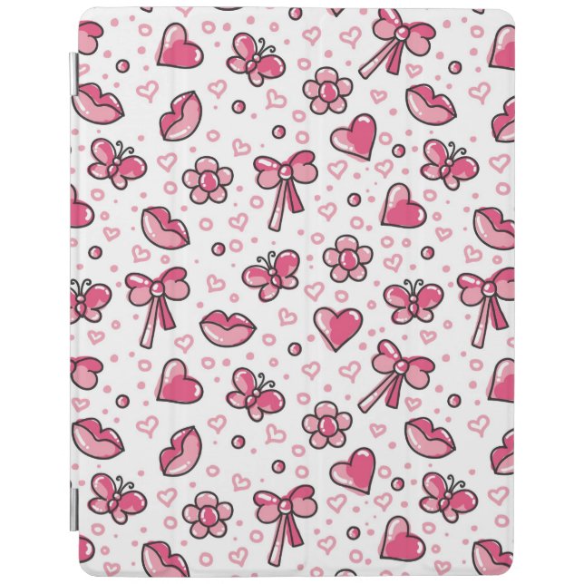 romantic pattern iPad smart cover (Front)