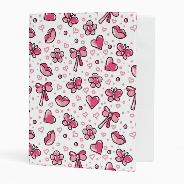 romantic pattern mini binder (Front/Inside)