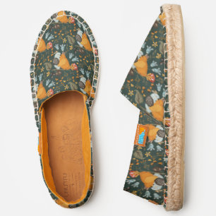 Romantic Pattern Of Blue And Yellow Birds Espadrilles