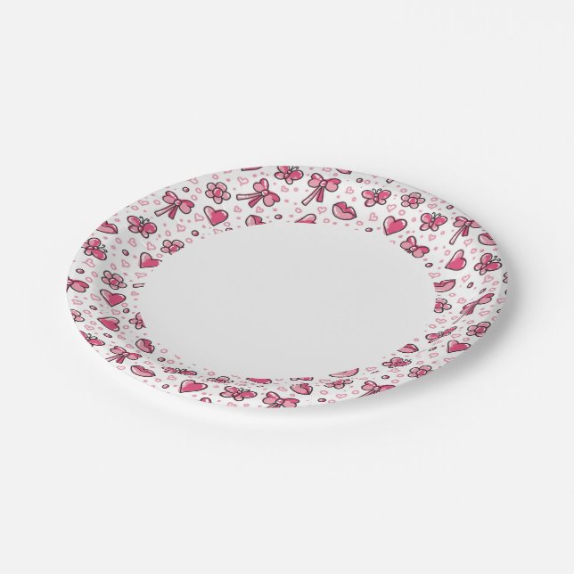 romantic pattern paper plates (Angled)