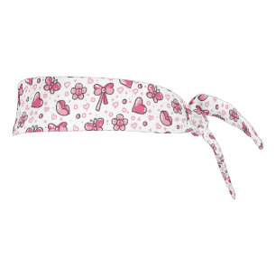 romantic pattern tie headband