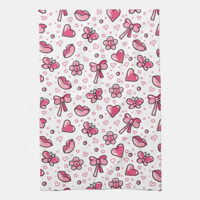 romantic pattern towel (Vertical)