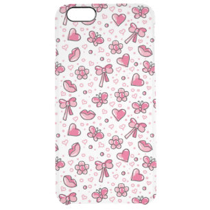 romantic pattern clear iPhone 6 plus case