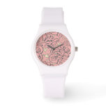 Romantic Pattern with Hearts and Birds Watch