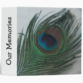 Romantic Peacock Feather Binder by Peacocks at Zazzle