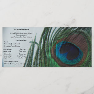 Romantic Peacock Wedding Program