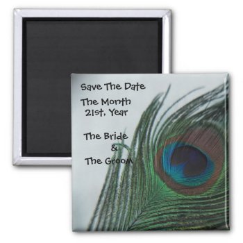 Romantic Peacock Wedding Save The Date Magnet by Peacocks at Zazzle