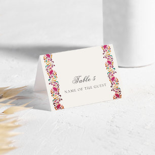 Romantic Pearl Swan Floral Wedding Place Card