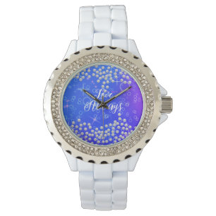 Romantic Pearls Blue Purple eWatch Watch