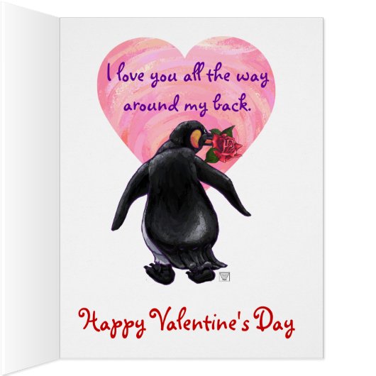 Romantic Penguin Be Mine (Inside (Right))
