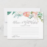 Romantic Peonies Advice & Well Wishes<br><div class="desc">These romantic peonies advice & well wishes cards are the perfect activity for an elegant wedding reception or bridal shower. The floral design features blush pink,  peach and white cascading watercolor flowers. Personalize these cards with the name of the bride and groom.</div>