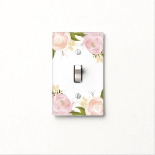 Romantic Peonies and Roses Light Switch