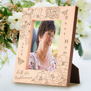 Romantic Peonies Garden Mother's Day Engraved Frames