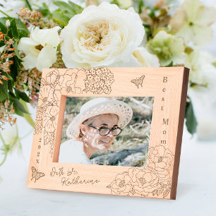 Romantic Peonies Garden Mother's Day Engraved Frames