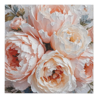 Romantic Peony Blooms Wall Art Canvas Print | Fine