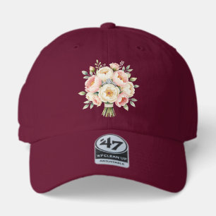 Romantic Peony Bouquet with Diamond Ring 47 Brand Hat