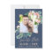 Romantic Peony Flowers | Blue Photo Save the Date
