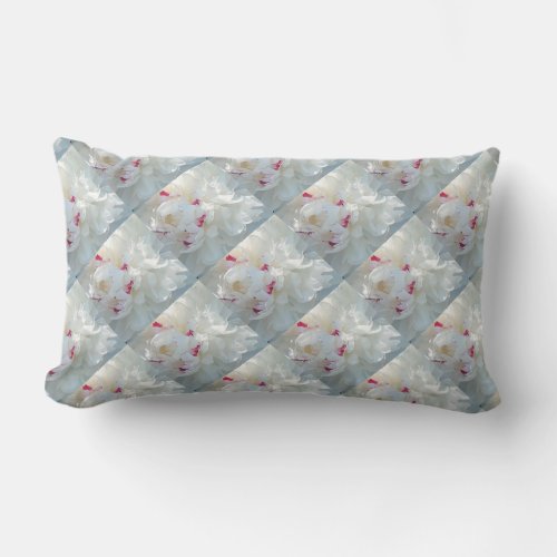 Romantic Peony Lumbar Pillow