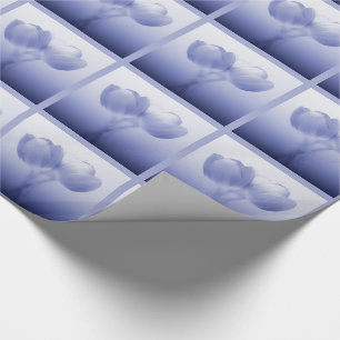 Romantic Periwinkle Blue Tulip Pair Wrapping Paper