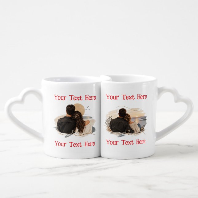 Romantic Personalized Couple Coffee Mug (Front Nesting)