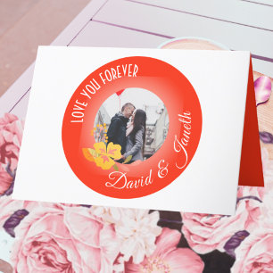 Romantic Personalized Couple Photo Valentine's Day Holiday Card