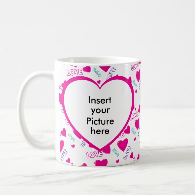 Romantic personalized gift with pic of your loved  coffee mug (Left)
