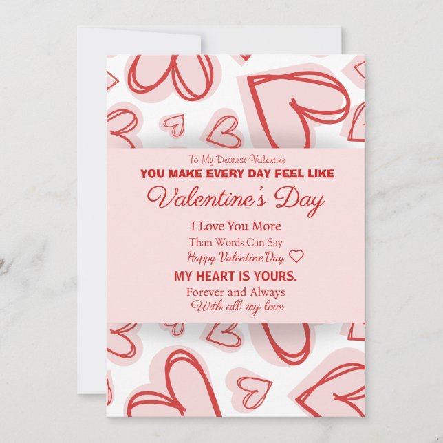 Romantic Personalized Valentine's Day Card  (Front)